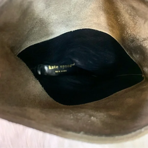 🤍 Kate Spade Taupe High Heel Suede Boots || Size 7.5 - Picture 5 of 7